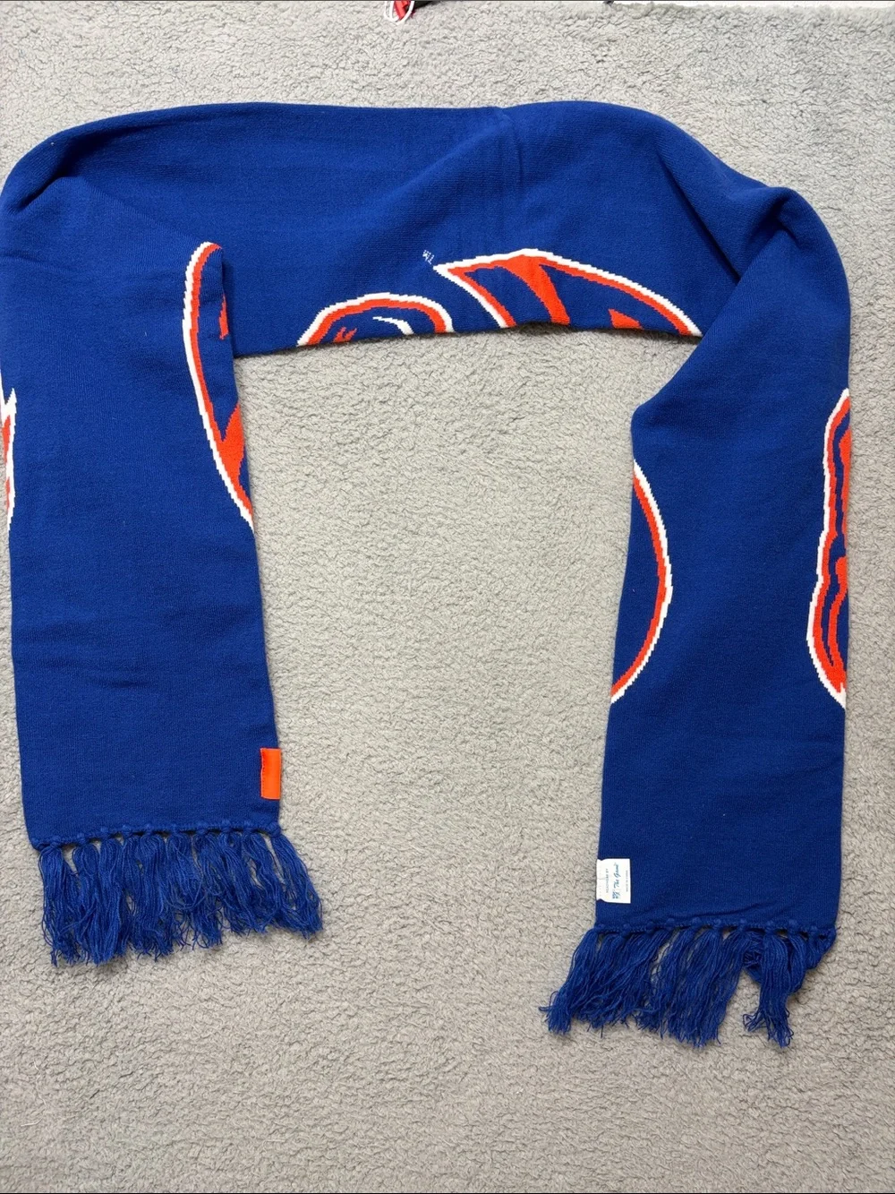 Boise State Broncos- Blue and Orange Horse Logo Team Scarf. One size.